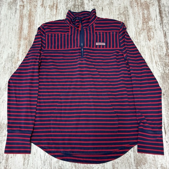 Vineyard Vines Womens‎ Stretch Pique Shep Shirt Pullover Sweatshirt 1/4 Zip S - Picture 1 of 16